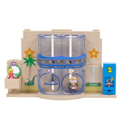 The Super Mario Galaxy Movie Gateway Galaxy Diorama Playset with 1.5 Inch Princes Peach and Exclusive Captain Toad Mini Action Figures, Spring Star Launcher Feature