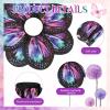 5PCS Butterfly Costume for Girls, Butterfly Wings Kids Skirt Stickers Mask and Bug Antenna Headband for Halloween view 3