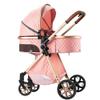 2 in 1 Baby Stroller,Infant Stroller Convertible,High Landscape Baby Carriage,Foldable Pushchair with Adjustable Canopy(Pink) view 1