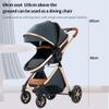 2 in 1 Baby Stroller,Infant Stroller Convertible,High Landscape Baby Carriage,Foldable Pushchair with Adjustable Canopy(Pink) view 3
