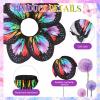 5PCS Butterfly Costume for Girls, Butterfly Wings Kids Skirt Stickers Mask and Bug Antenna Headband for Halloween view 3