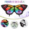 5PCS Butterfly Costume for Girls, Butterfly Wings Kids Skirt Stickers Mask and Bug Antenna Headband for Halloween view 4