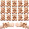Ceenna 16 Pcs Bear Stuffed Animal Slap Bracelets Party Favors Plush Slap Bracelets Bulk 8.66 Inch Wristband for Valentine Galentines Gift Classroom Prizes Wedding Birthday Baby Shower, Brown view 1