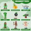 9PCS Italian Brainrot Action Figures Toys - Tung Tung Tung Sahur, Meme Shark, Bombardiro Crocodilo, Ballerina Capuchina, Lirili Larlla for Brain Rot Cake Toppers Birthday Gifts Party Decorations view 2