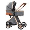 2 in 1 Baby Stroller,Infant Stroller Convertible,High Landscape Baby Carriage,Foldable Pushchair with Adjustable Canopy(Grey) view 1