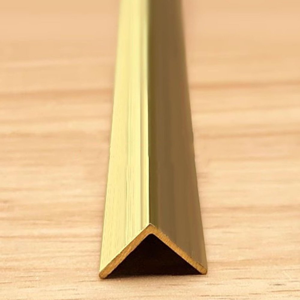 10mmX10mm Brass Stair Edging Trim - Heavy Duty Non-Slip Step Nosing Edge Protector for Indoor & Outdoor Use(90cm)