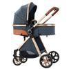 2 in 1 Baby Stroller,Infant Stroller Convertible,High Landscape Baby Carriage,Foldable Pushchair with Adjustable Canopy(Blue) view 1