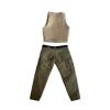 1/12 Action Figure Clothes,Two-Piece Set for 6" Strong Male Action Figures,1:12 Scale mininature Clothing Suit. (Khaki Vest and Army Green Pants) view 3