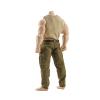 1/12 Action Figure Clothes,Two-Piece Set for 6" Strong Male Action Figures,1:12 Scale mininature Clothing Suit. (Khaki Vest and Army Green Pants) view 4