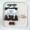 MOFABIA Clothes for 17cm Doll, 5 Pcs Doll's Sports Wear Outfits Gym Rugby Clothes Glasses Shoes Accessories Luxury Stylish Adorable Dolls Clothes(No Doll) (Rugby Brown) view 4