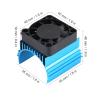Omabeta Motor Heat Sink, with fan for enhanced cooling and durable construction, Universal Cooling Fin Set, for 1/10 RC Car, compatible with 4074/4274/1515 motor view 2