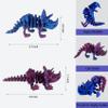 JASSBOOY 3D Printed Dinosaur Animals.Articulated Tyrannosaurus Rex Stegosaurus Triceratops,Mystery Crystal Dinosaur Flexible,Flexible Gift Desk Home Decoration view 4
