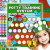 17PC Toddler Dinosaurs Potty Training Chart Behavior Chart for Toddlers, Potty Chart, Toddler Reward Stickers, Reward Chart for Kids, Crown & Activity Board by LIL ADVENTS Mini Milestones + eBook view 1