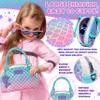 Play Purse for Little Girls and Toddlers - Mermaid Purse Toys for Kids Pretend Play Accessories: Phone, Wallet, Credit Cards, Keys, Pretend Makeup Mermaid Gift for Girl Age 3 4 5 6 7 8 Years and Up view 2