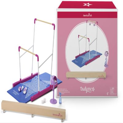American Girl Truly Me, 18-inch Doll Playsets, Dream Routine Gymnastics Set, with Pretend Chalk 9 pcs, Ages 5+ Years