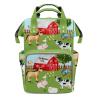 LiSoAkWE Farm House Animals Life Customizable Large Capacity Diaper Bag Personalized Name,Waterproof Multi-Function Mommy Bag with Thermal Pockets for Girls Boys view 1