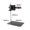 Microscope Accessories Kit Mircoscope Base Adjustable Focusing Bracket Focusing Holder Table Stand 42mm 50mm for Zoom Lens Microscope Camera Microscope Slides(Small Stand-White) view 2