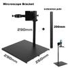 Microscope Accessories Kit Mircoscope Base Adjustable Focusing Bracket Focusing Holder Table Stand 42mm 50mm for Zoom Lens Microscope Camera Microscope Slides(Small Stand-White) view 3