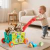 Didklom Baby Walker Musical Push Toy for Toddlers 18+ Months - Educational Activity Wagon with Building Blocks, Learning Walking Assistant with Adjustable Handle for Baby Boys & Girls view 2
