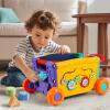 Didklom Baby Walker Musical Push Toy for Toddlers 18+ Months - Educational Activity Wagon with Building Blocks, Learning Walking Assistant with Adjustable Handle for Baby Boys & Girls view 3