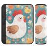 Car Seat Belt Covers 2 Piecing Soft Car Seatbelt Shoulder Cover for Adults and Kids S Hen & Chick Floral Fun view 1