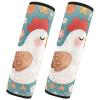 Car Seat Belt Covers 2 Piecing Soft Car Seatbelt Shoulder Cover for Adults and Kids S Hen & Chick Floral Fun view 2