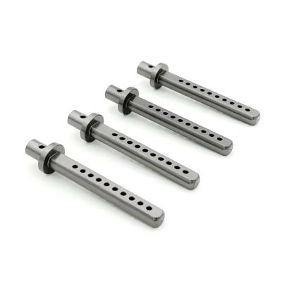 QTUONVD RC Upgrade Parts for Axial for SCX10 1/10 4PCS Metal RC Car Shell Column Mount Body Post Holder with R Clips RC Crawler Car Upgrade Parts(Gray)