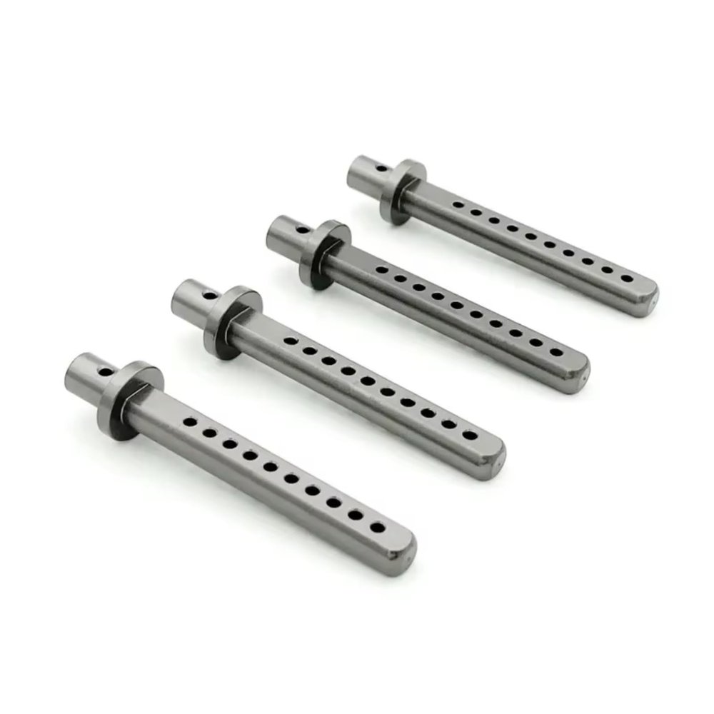 QTUONVD RC Upgrade Parts for Axial for SCX10 1/10 4PCS Metal RC Car Shell Column Mount Body Post Holder with R Clips RC Crawler Car Upgrade Parts(Gray)