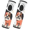 Car Seat Belt Covers Set of 2 Soft Child Safety Seat Shoulder Strap Cover for Adults Youth Kids S Dog Paw Art view 2