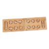 Didiseaon Folding Mancala Chess Educational Game for Natural Non Toxic Material Memory and Logic Development Plaything for Family and Travel Khaki view 1