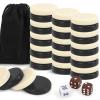 Hellpnoom 30-Piece Ceramic Game Set for Checkers Pieces, Backgammon Sets, and Chess - Compatible with Checker Board Game, Backgammon Pieces, and Chess Pieces only view 1