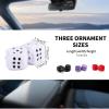 Bestookits Fuzzy Dice Plush for Car Mirror 3Inch Cute Couple Square Dotted Hanging Ornaments,Adjustable Hand Braided Rope Suitable for Bedroom (BST0039-Purple) view 4