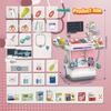 Doctor Kit for Kids Pretend Medical Station Set for Boys & Girls Mobile Cart with Kids Play Set for Ages 3 and Up Children Role Play Educational Toys (Pink) view 3