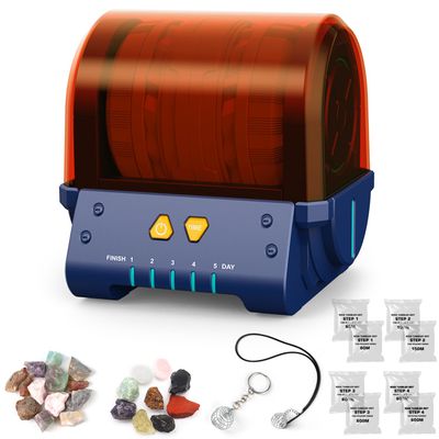 Fistone Rock Tumbler Kit - Noise-Reducing Rock Polisher for Kids & Adults | 5-Day Timer | Great STEM Gift for Young Rock Collectors & Geology Enthusiasts