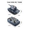 BRRRRT1/64 Remote Control Military Vehicles with Infrared Shoot,Mini RC Tank with 330 Rotating Turret and Sound & Lighting, RC Tank That Shoots Toy for Kids 8+ Gray view 2
