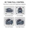 BRRRRT1/64 Remote Control Military Vehicles with Infrared Shoot,Mini RC Tank with 330 Rotating Turret and Sound & Lighting, RC Tank That Shoots Toy for Kids 8+ Gray view 4