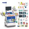 Doctor Kit for Kids Pretend Medical Station Set for Boys & Girls Mobile Cart with Kids Play Set for Ages 3 and Up Children Role Play Educational Toys (Blue) view 1