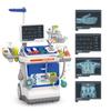 Doctor Kit for Kids Pretend Medical Station Set for Boys & Girls Mobile Cart with Kids Play Set for Ages 3 and Up Children Role Play Educational Toys (Blue) view 2
