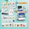 Doctor Kit for Kids Pretend Medical Station Set for Boys & Girls Mobile Cart with Kids Play Set for Ages 3 and Up Children Role Play Educational Toys (Blue) view 3
