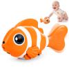 Crawling Fish Baby Toys, Novelty Tummy Time Toys for Babies 6-12 Months, Magic Swinging Fish Music Crawling Toys for Infant Toddler 12-18 Learning Crawl Walking Dancing 1st Valentines Days Gift view 1