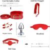 12 Classic Red Leather Multifunctional Indoor Fitness Combination Sets, Including Handmade Ropes and Sleeping Mirrors - D8 view 3