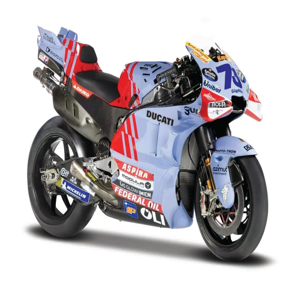 1/18 for MAISTO - Moto GP Racing - Ducati Lenovo #93 Marc Marquez #73 Alex Marquez 2024 Gresini Racing MotoGP - Toy for Children from 15 Years Old - M36399 (2024 Gresini No.73)