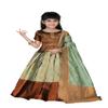 AZUREAURA Traditional Lehenga Choli Set Kids Festival Wear, Brocade Border with Dupatta Navratri kids lehenga choli for girls (PISTA, 12 YEAR) view 1