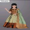 AZUREAURA Traditional Lehenga Choli Set Kids Festival Wear, Brocade Border with Dupatta Navratri kids lehenga choli for girls (PISTA, 12 YEAR) view 2