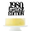 1980 Limited Edition Birthday Cake Topper, Black Glitter, Cheer to 45Years Old Cake Decoration, 45th Birthday Party Decoration Supplies for Men Women (1980) view 1