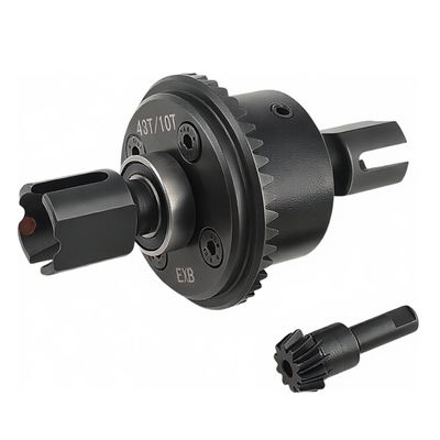 43T Differential Ring Gear & 10T Pinion Gear Upgrade for ARRMA 1/7 Big Rock, Mojave, Fireteam V2 6S BLX & 1/8 Kraton, Outcast, Notorious, Talion 6S BLX/EXB  Replaces ARA310990, ARA310979 (Black)