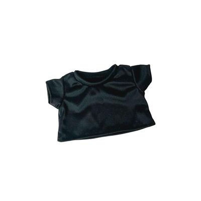 Black T-Shirt for 14-18 inch Stuffed Animals Soft Plush Toy Shirt for Teddy Bears & Dolls Casual Dress Up Clothes, Pretend Play Outfit, Birthday Party Accessories Gift