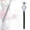 MotiveTech Hobby Horse Stick Toy Lovely Horse Head Stick Balloon Portable Fun Blowing Up Stick Toy for Horse Themed Kids Birthday, Blaclk view 4