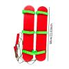 MotiveTech Sensory Balance Board, Balance Coordination Sensory Training, Kindergarten in Sensory Integration Games for Children, Red 3 Person view 3
