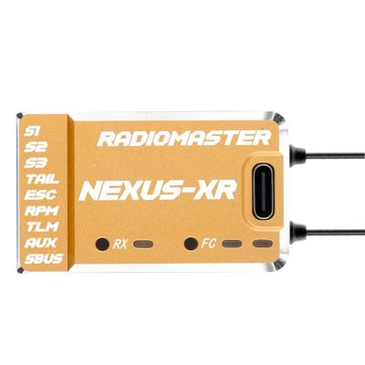 HTLNUZD Radiomaster Nexus-XR Helicopter for Flight Controller with Integrated 2.4G ELRS Receiver (Golden)